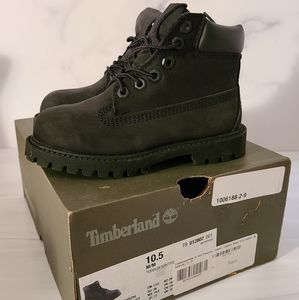 10.5C Black Timberland Boots